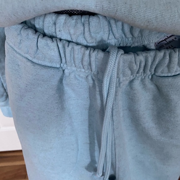 Champion tracksuit in baby blue hoodie and track pants - Picture 3 of 5